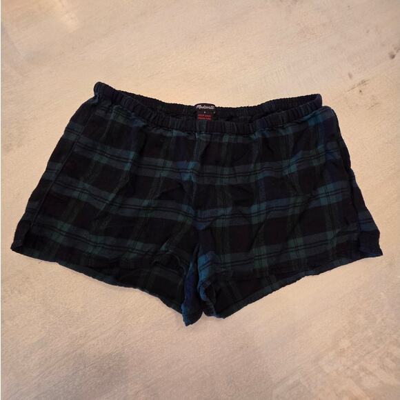 Madewell Women's Green Plaid Flannel Pajamas SZ Small - Picture 7 of 8